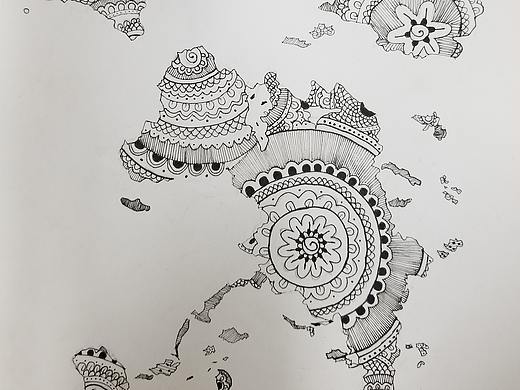 缠绕画-地图（个人主页-ZMzgwODQ5ODA=） - 创作习作 - 站酷设计师动手打蚊子原创素材 - 站酷ZCOOL