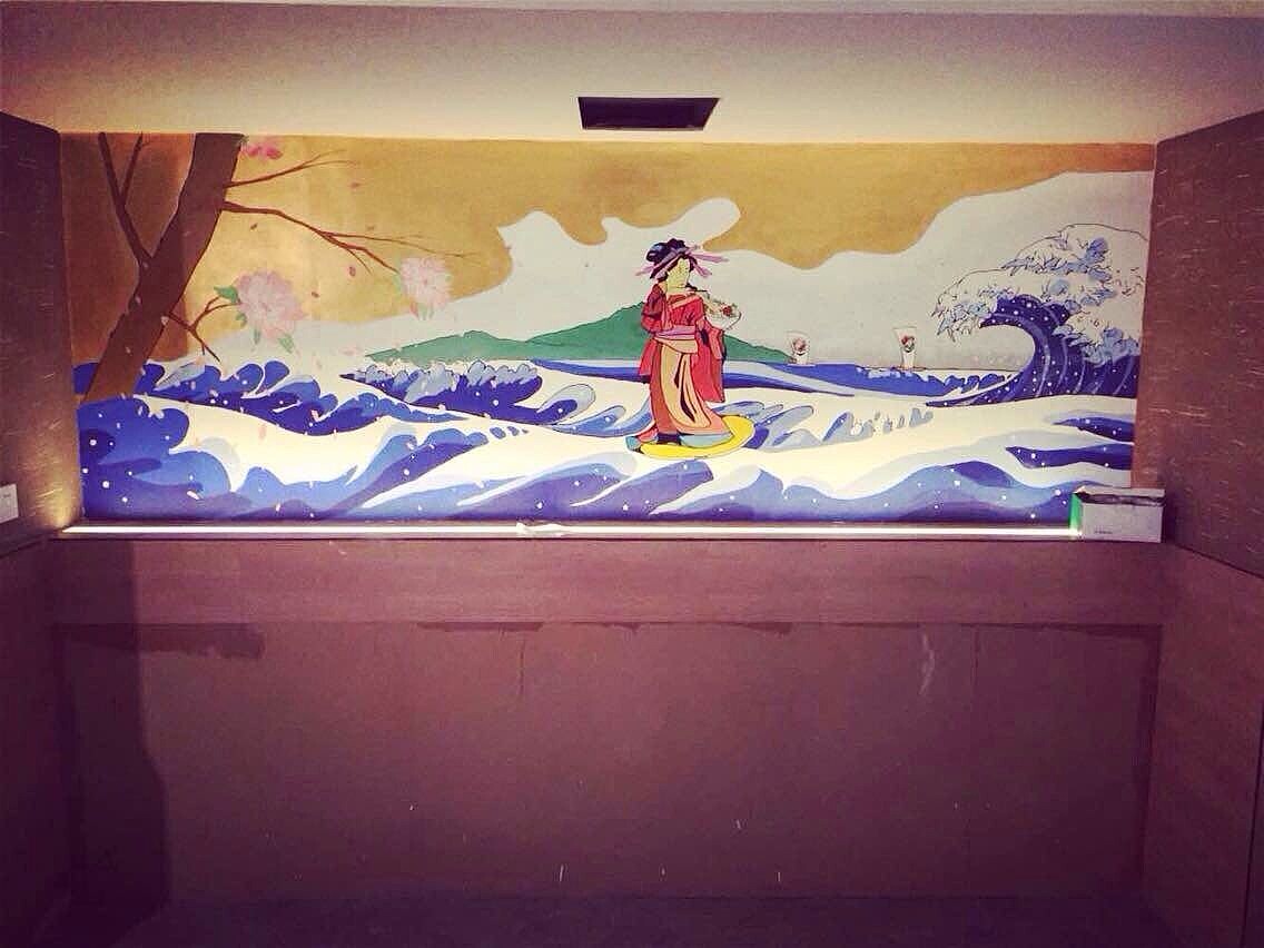 幸福在神奈川冲浪里（图ZMjQ0NzgwOTI=） - 新锐潮流插画 - 站酷设计师一山設計原创素材 - 站酷ZCOOL