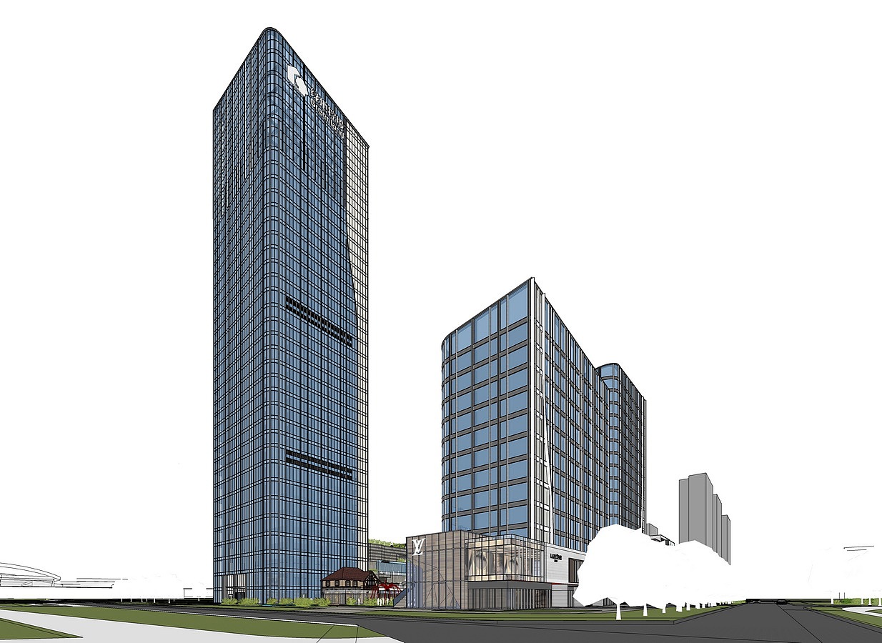 绿地超高层办公商业综合体SU模型