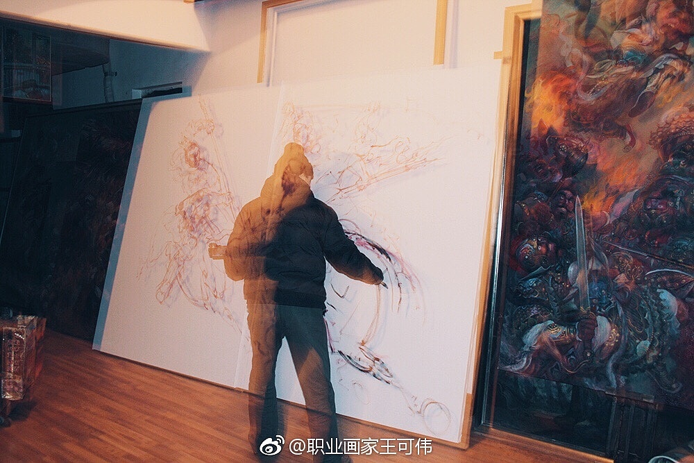 《三英战吕布》（图ZOTY2NTUyMjg=） - 绘画 - 站酷设计师王可伟原创素材 - 站酷ZCOOL