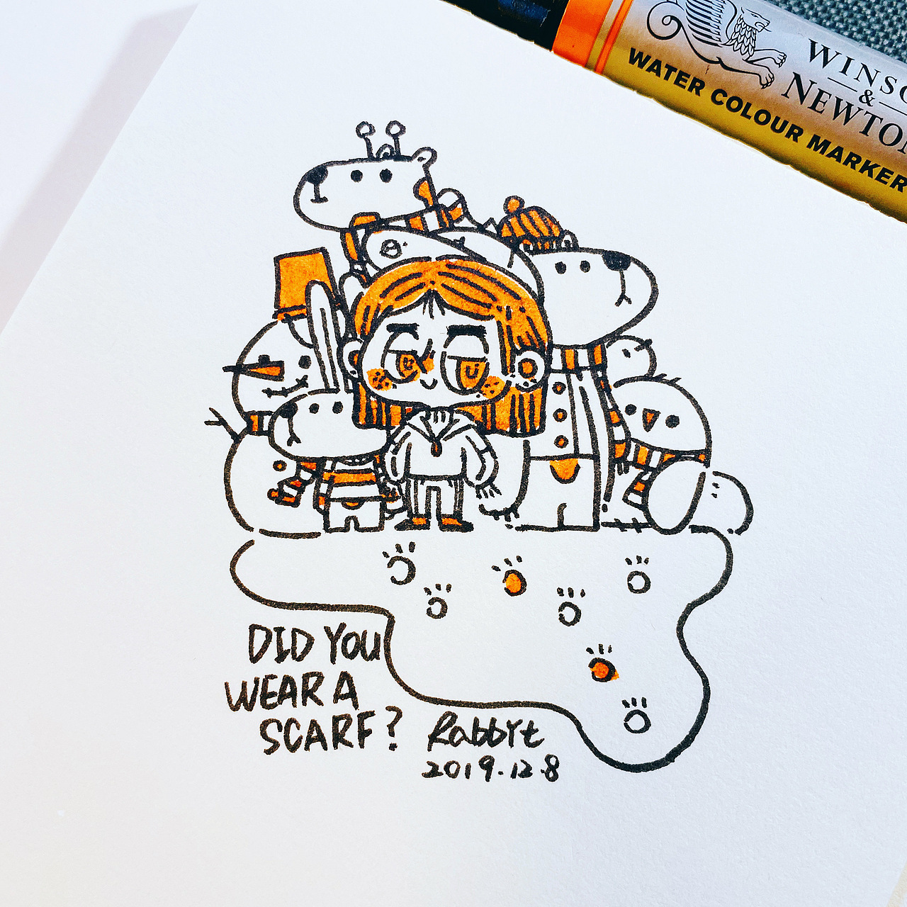 日常涂鸦2019年12月 新年快乐