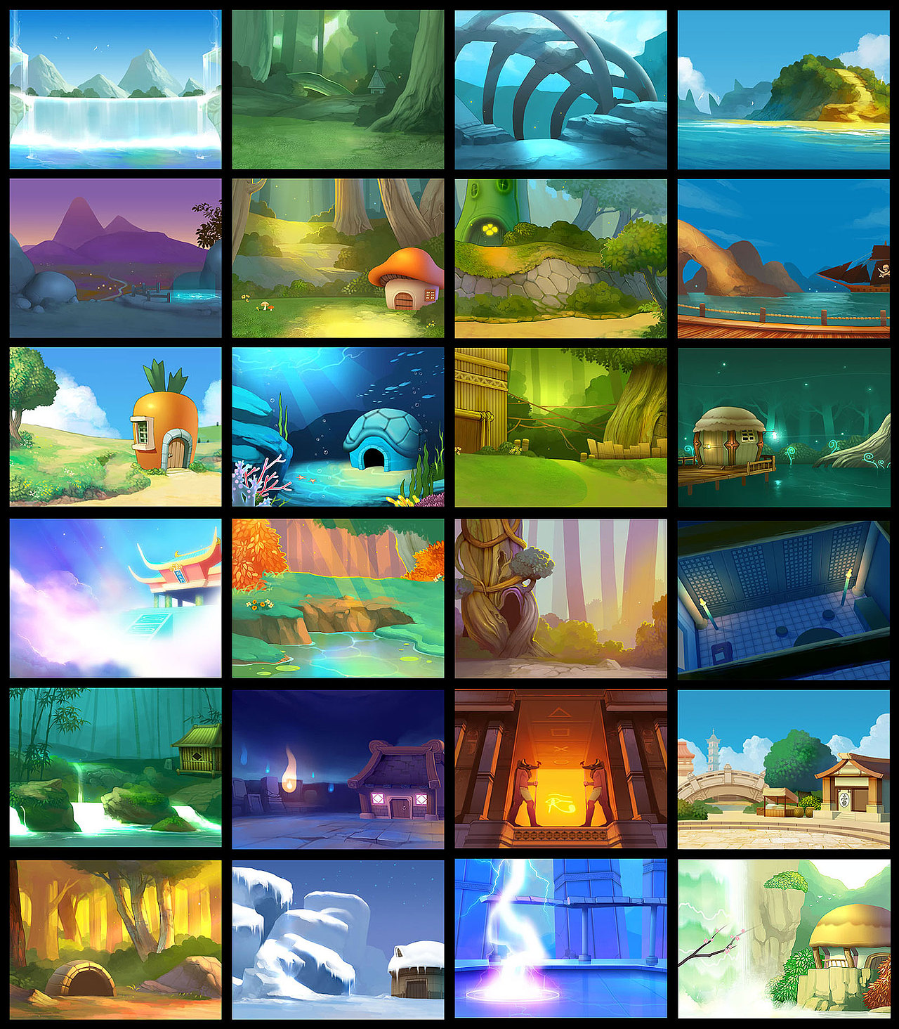 卡通场景（图ZMjY2ODAw） - 概念设定 - 站酷设计师akira17原创素材 - 站酷ZCOOL