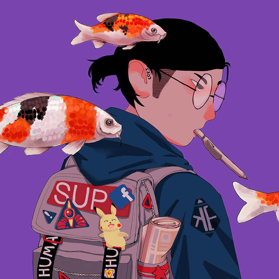 Avatar x CARP（图ZMjEwNTg1MzMy） - 新锐潮流插画 - 站酷设计师Kobe柯皮皮原创素材 - 站酷ZCOOL