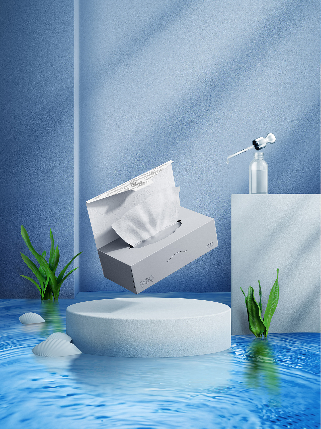 全棉时代洗脸巾产品创意摄影