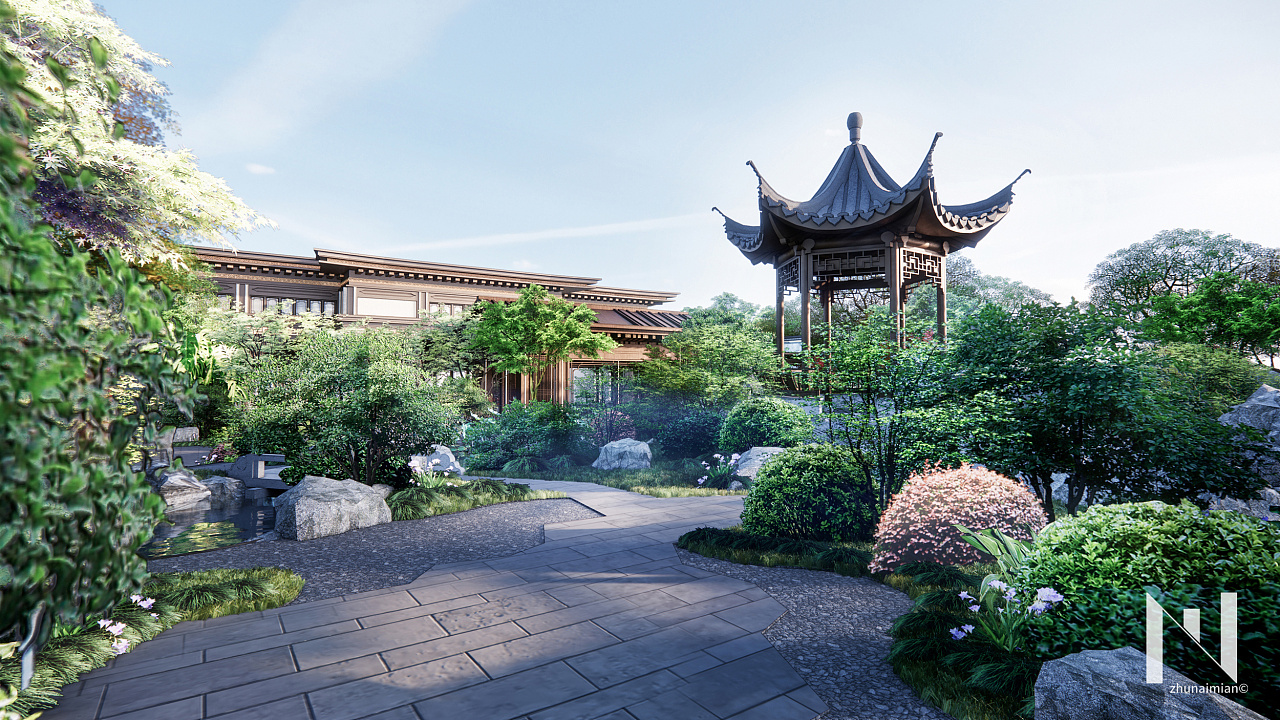 2020 04 中式住宅示范区景观