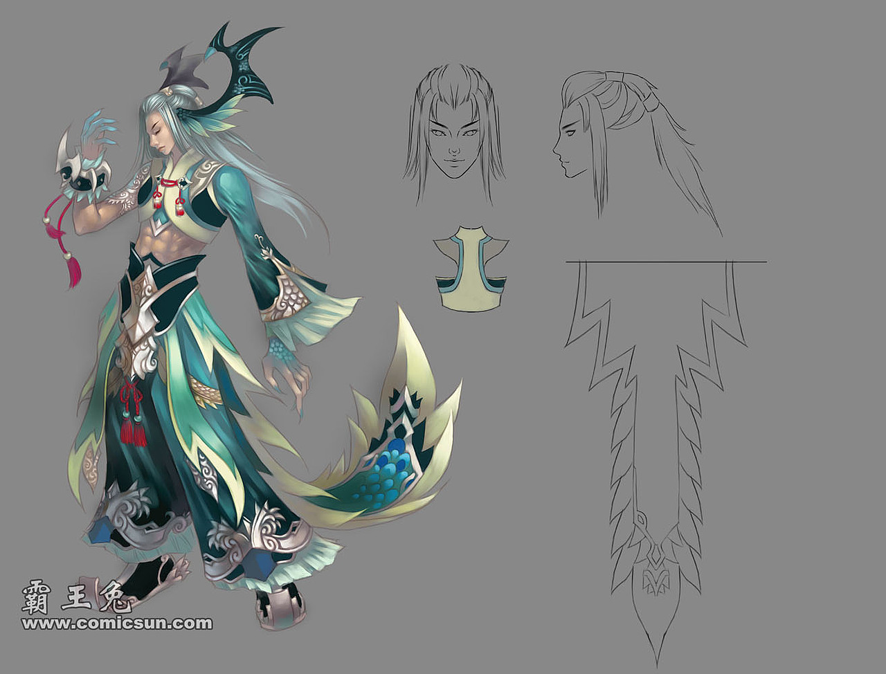 四神兽拟人玄武朱雀苍龙白虎