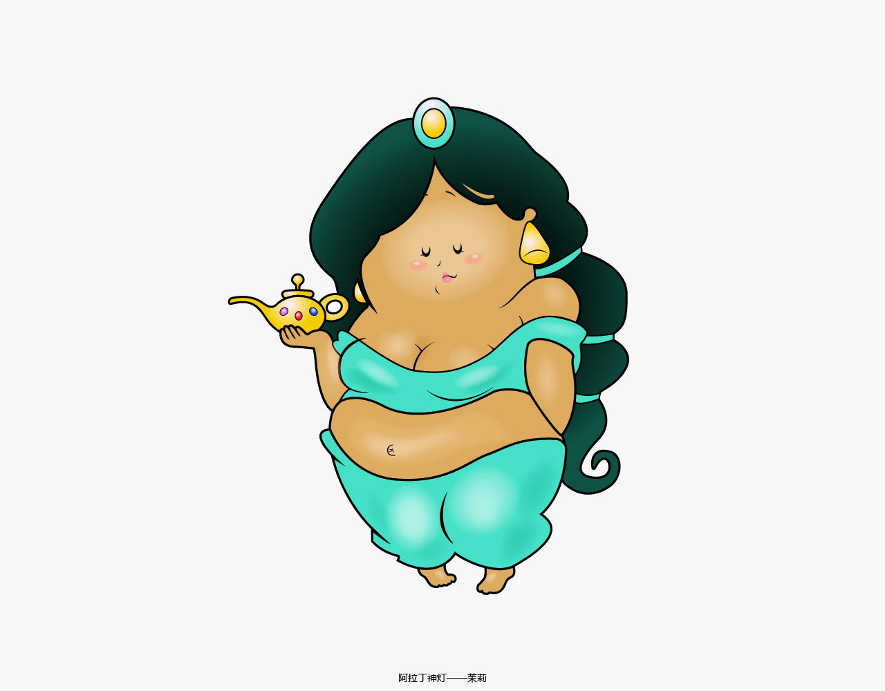迪士尼胖公主—AI临摹|插画|插画习作|小红帽设计 - 原创作品 - 站酷 (ZCOOL)