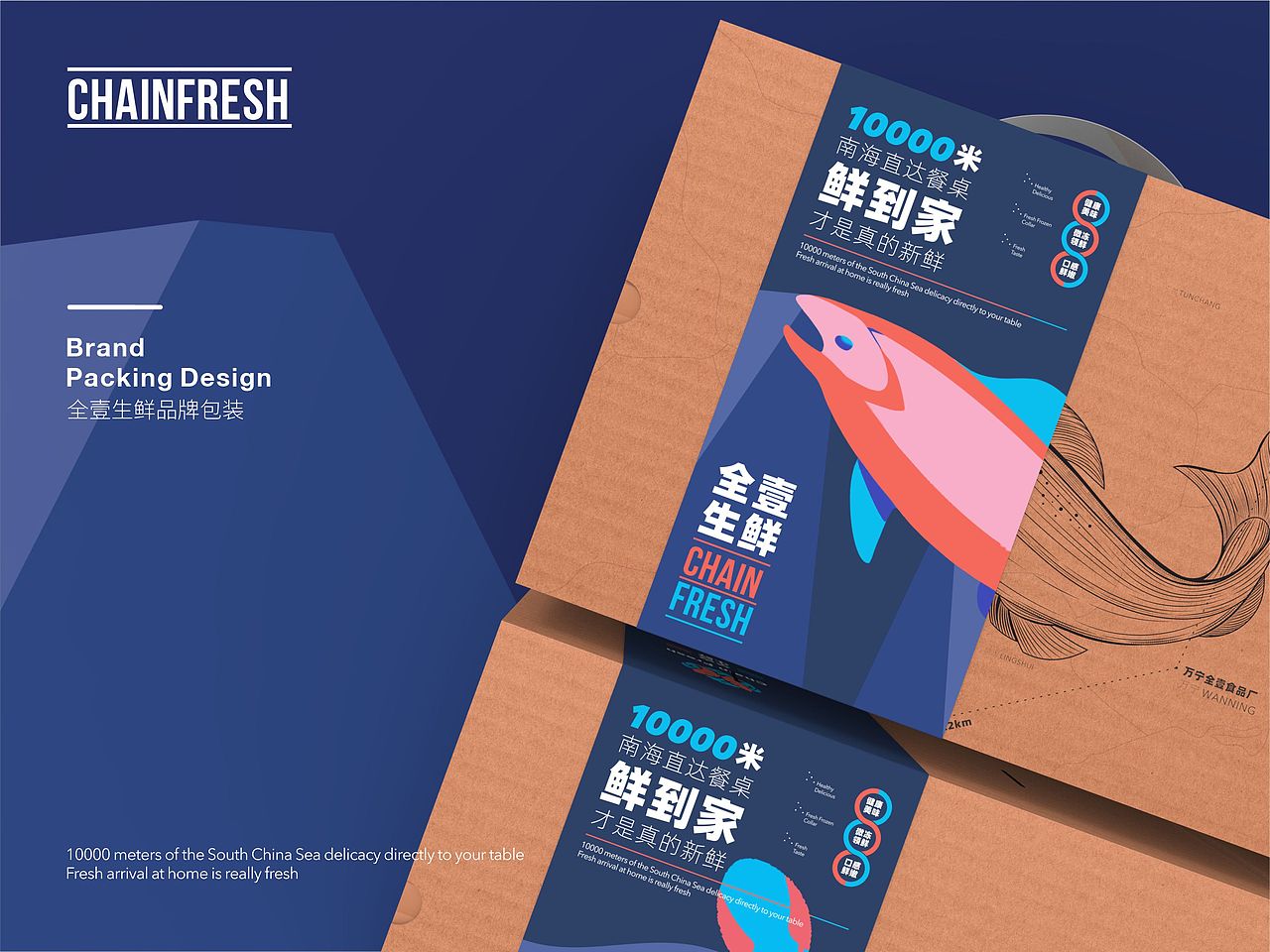 「CHAIN FRESH 全壹生鲜」系列海产包装设计（图ZMTg4NTU4ODMy） - 包装 - 站酷设计师二毛Maxwell原创素材 - 站酷ZCOOL