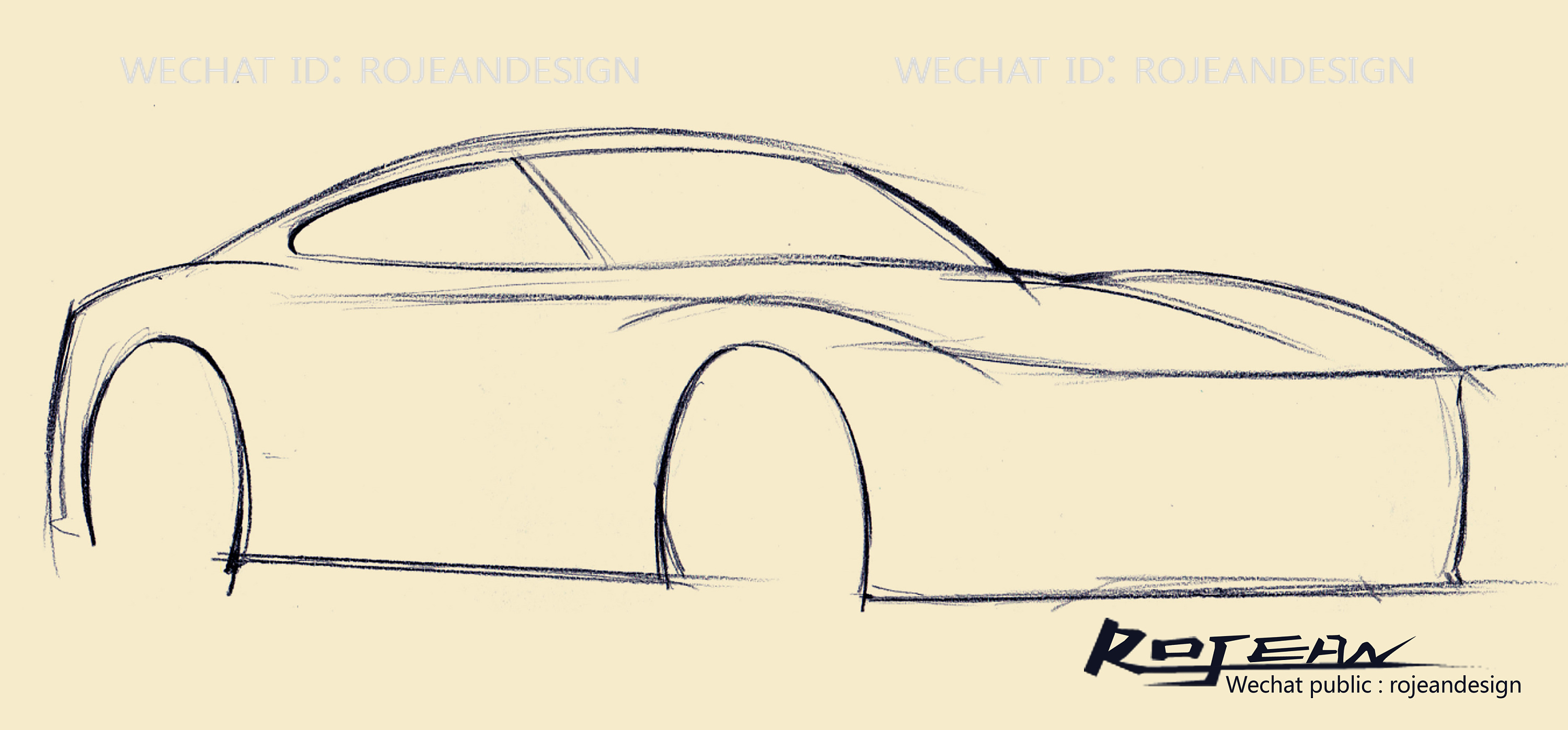 赛车拉力赛设计手绘过程