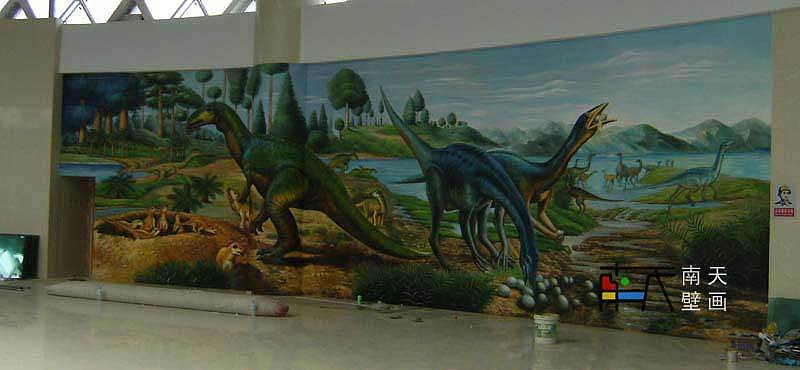 南天壁画出品:内蒙博物馆(恐龙一馆壁画工程),手绘油画,欧式油画,欧式壁画,壁画工程,古典壁画,3D地画,3D壁画(图ZNjg1ODQ5Mg==) - 艺术插画 - 站酷设计师艺点画评原创素材 - 站酷ZCOOL