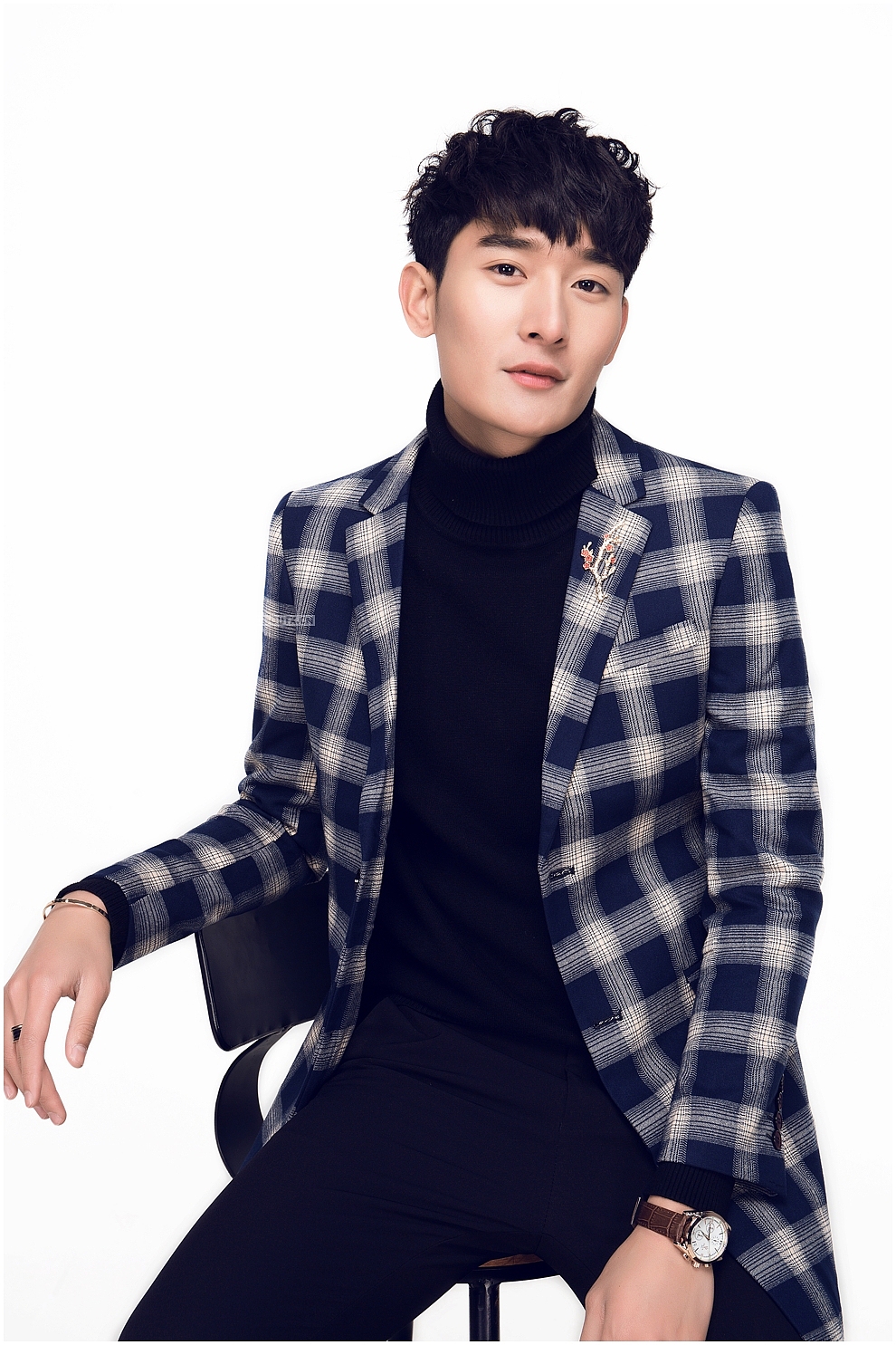 模特亦晨 西装拍摄 外套毛衣韩版西装正装套装拍摄