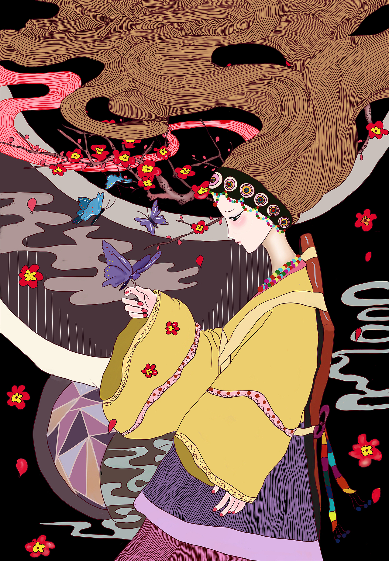 民族插画（图ZMjM5OTkyNzYw） - 创作习作 - 站酷设计师大s鱼原创素材 - 站酷ZCOOL