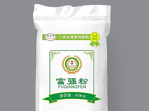 面粉包装袋设计小麦面粉袋子设计高筋粉富强粉袋子设计