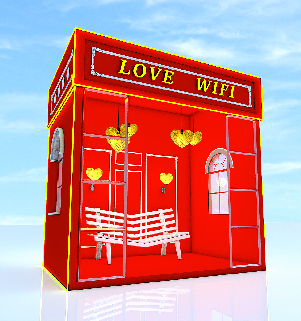 LOVE WIFI 休息站（图ZMTI5Nzg2MTMy） - 景观设计 - 站酷设计师理道广告原创素材 - 站酷ZCOOL
