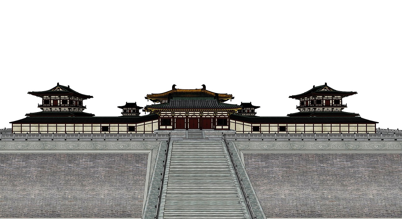 大明宫三清殿古建宫殿su模型下载