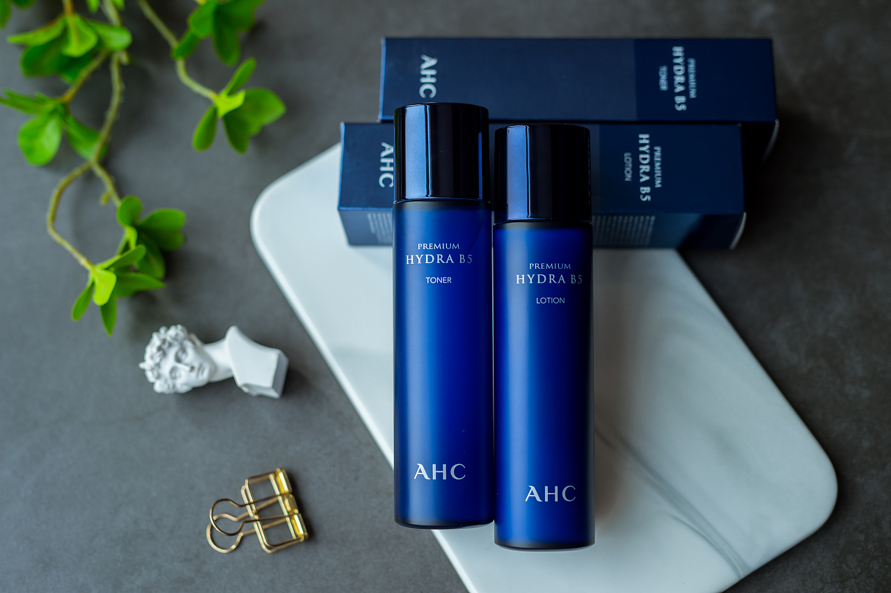 黑暗系ahc水乳套装拍摄