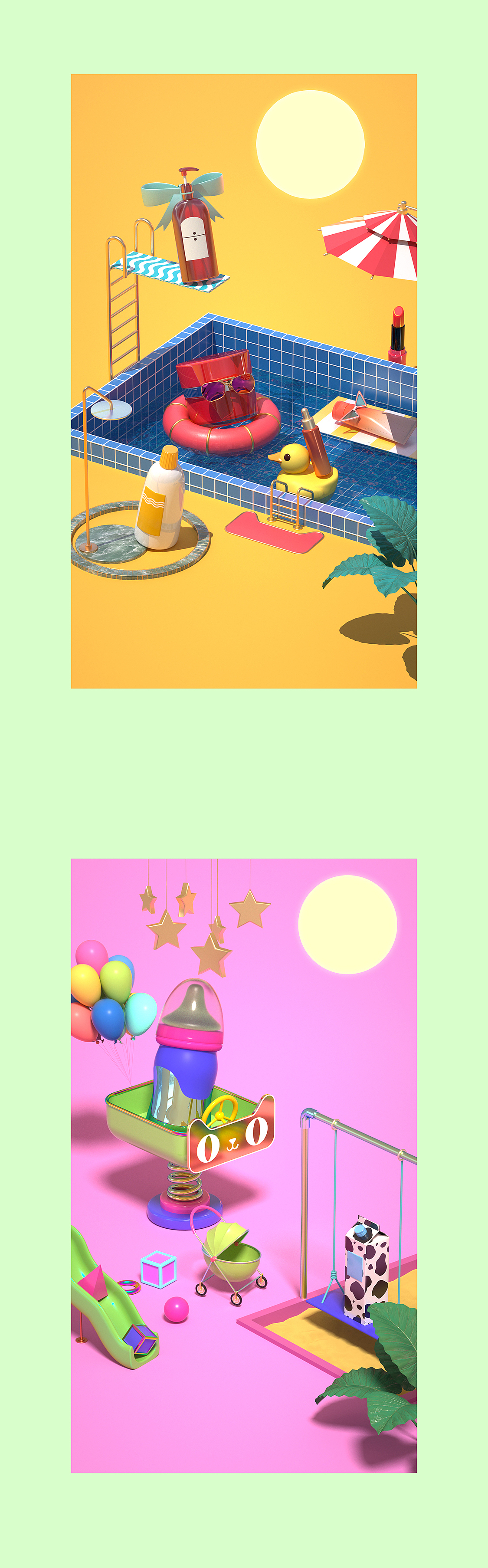 缤纷夏日＃趁热＃浪（图ZMTE4NzY1MjQw） - 其他三维 - 站酷设计师二姑不让我乱起名原创素材 - 站酷ZCOOL