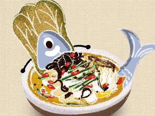 酸菜鱼手绘海报图片