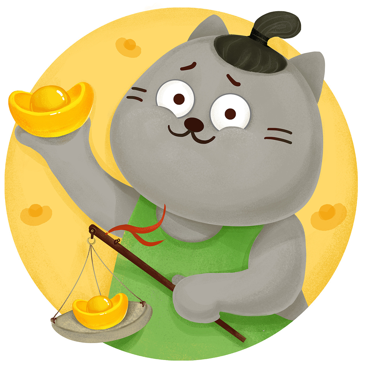 大丽丽画的丑猫多鱼的头像