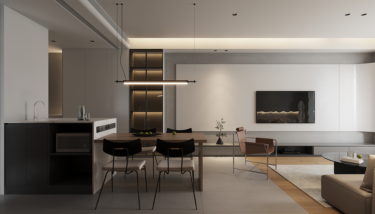 新作|117平方现代空间设计美学