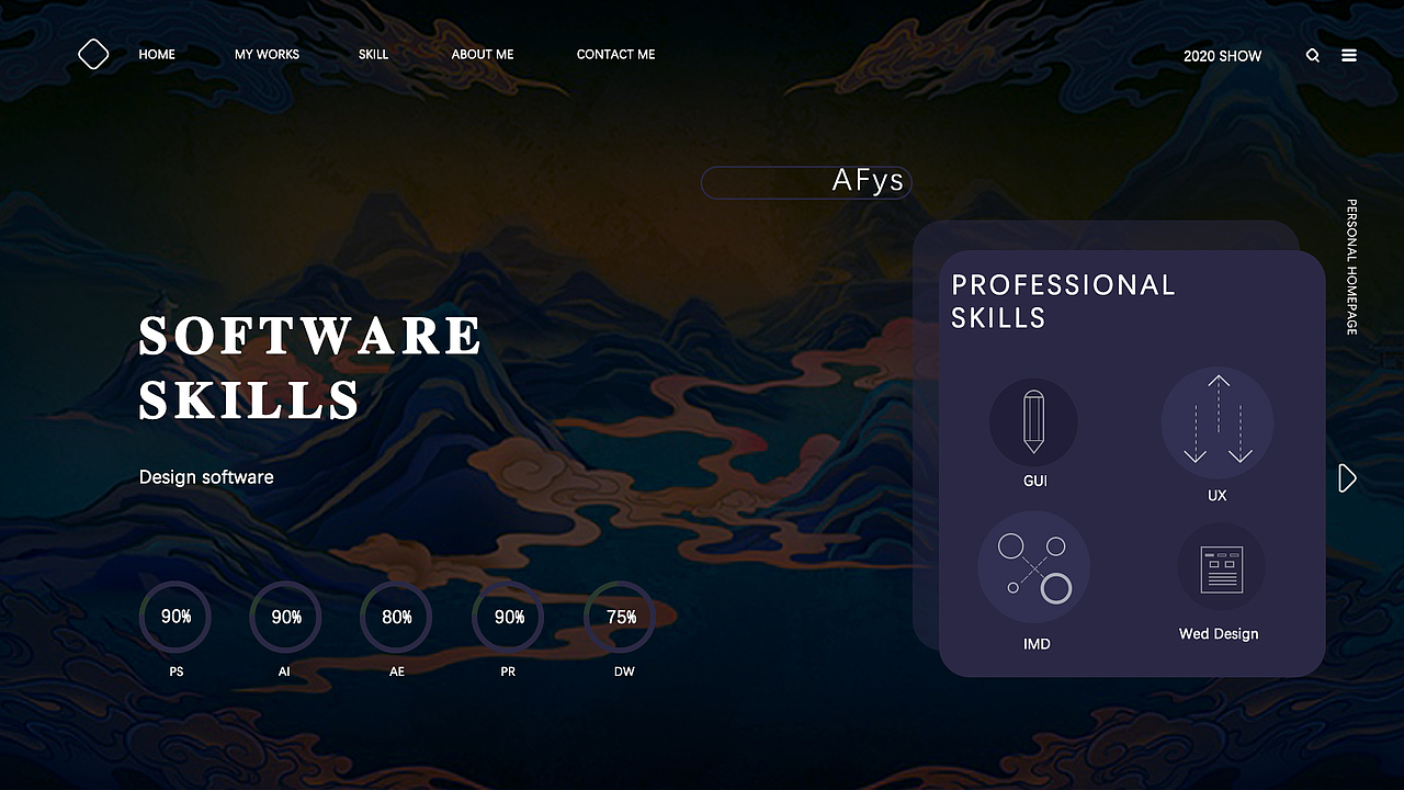 个人主页网页设计（图ZMjI0ODUxMTY0） - 个人网站 - 站酷设计师AFys半扣原创素材 - 站酷ZCOOL