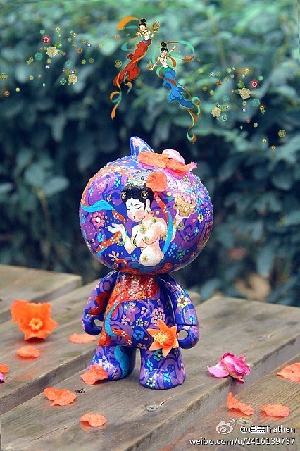 去年参加,2014“传说”淘公仔设计大赛作品《天女散花》