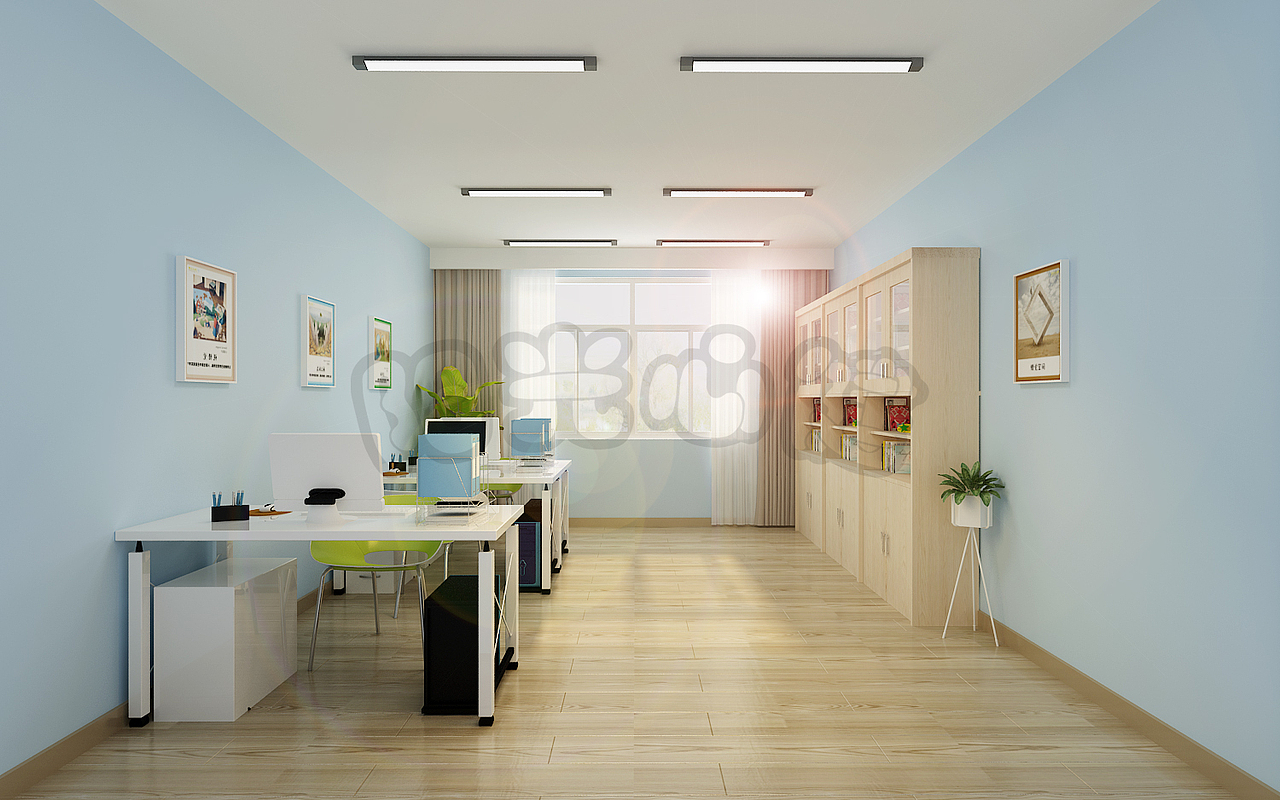 心理咨询室之心理测评室设计效果图