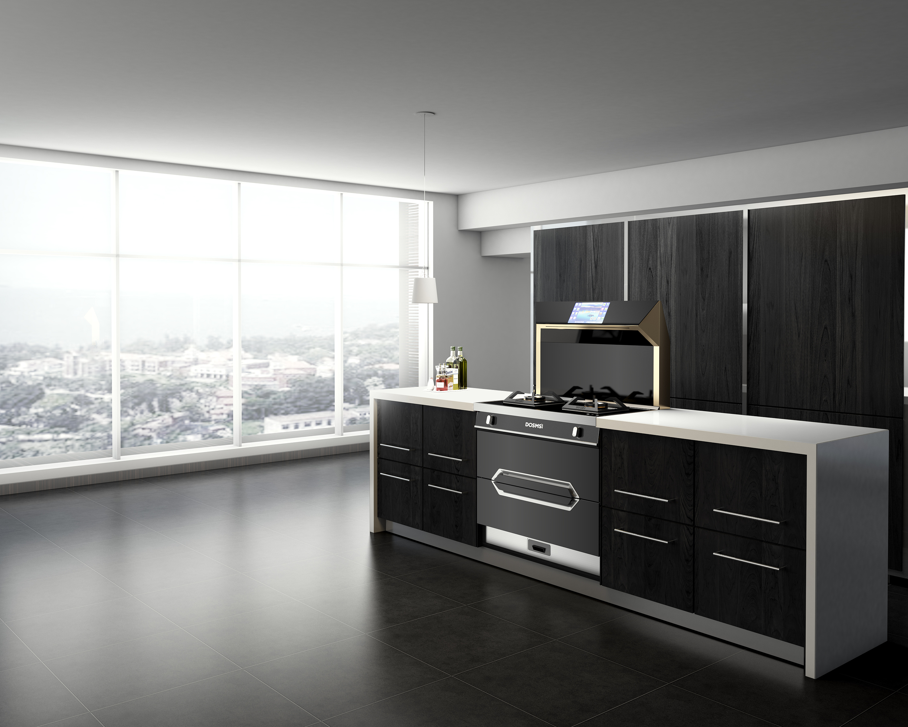 厨房集成灶效果图