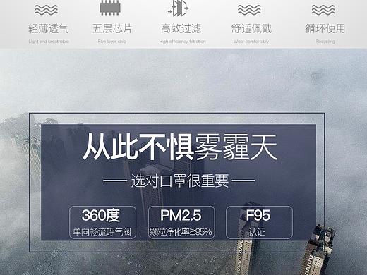 淘宝防雾霾口罩详情页