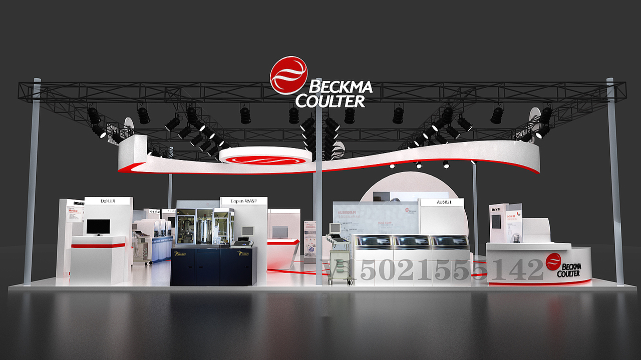 上海医药展丨贝克曼展台设计与搭建（图ZMTYxMDY5NTU2） - 展陈设计 - 站酷设计师展台设计原创素材 - 站酷ZCOOL