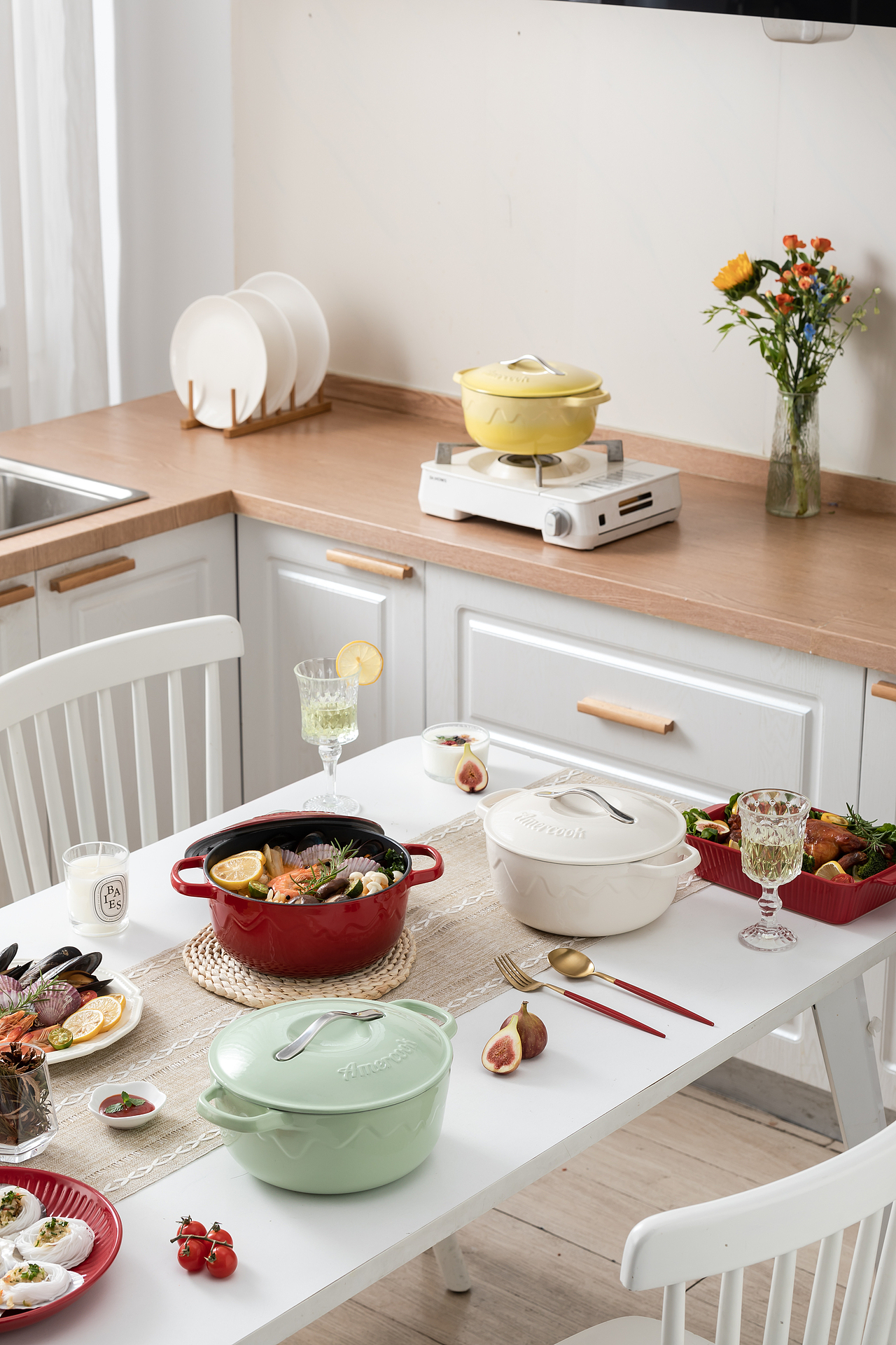 珐琅锅电火锅拍摄作品