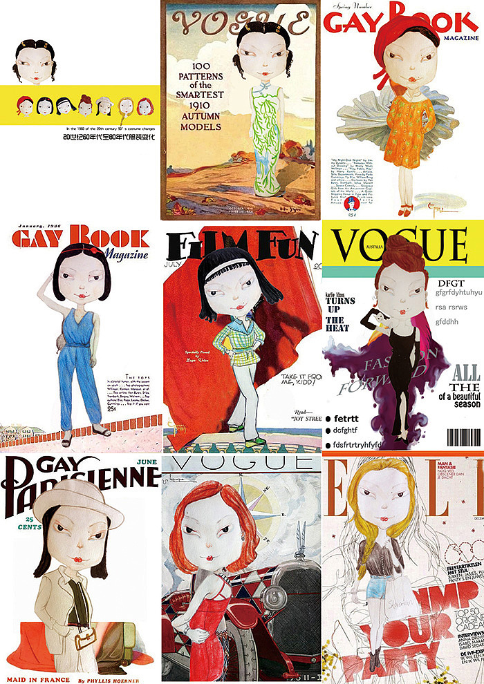 The clothing changes from 1960s to 1980s