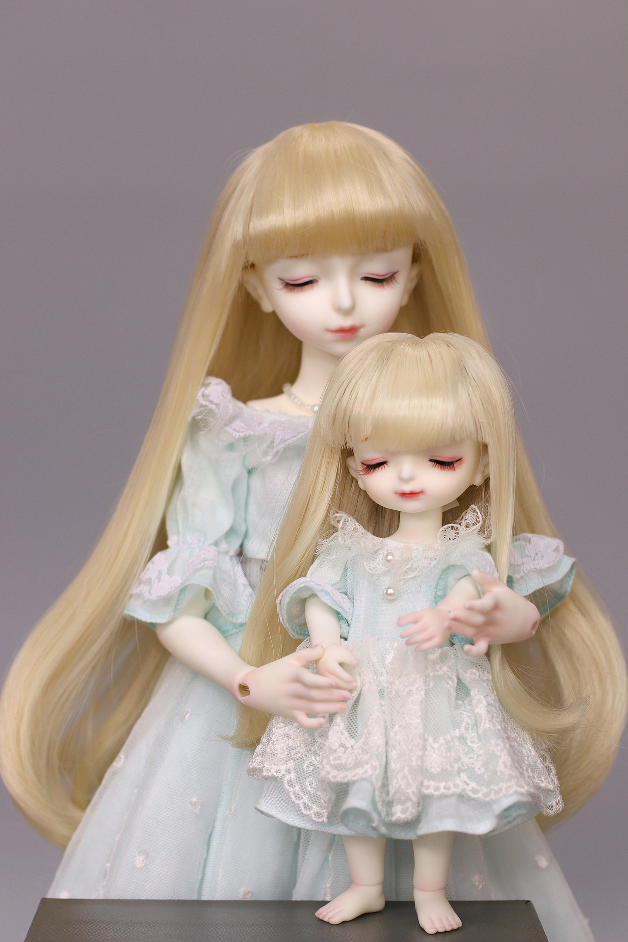 bjd 插画【花花姑娘·倒影】百合姑娘,盛夏光年_倒影bjd娃娃-站酷