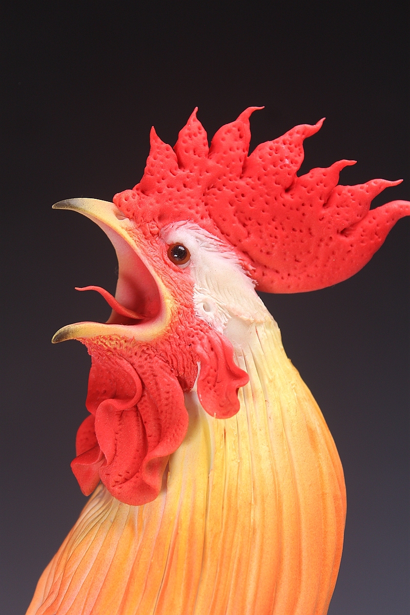 贺加贵面塑软陶(雄鸡)