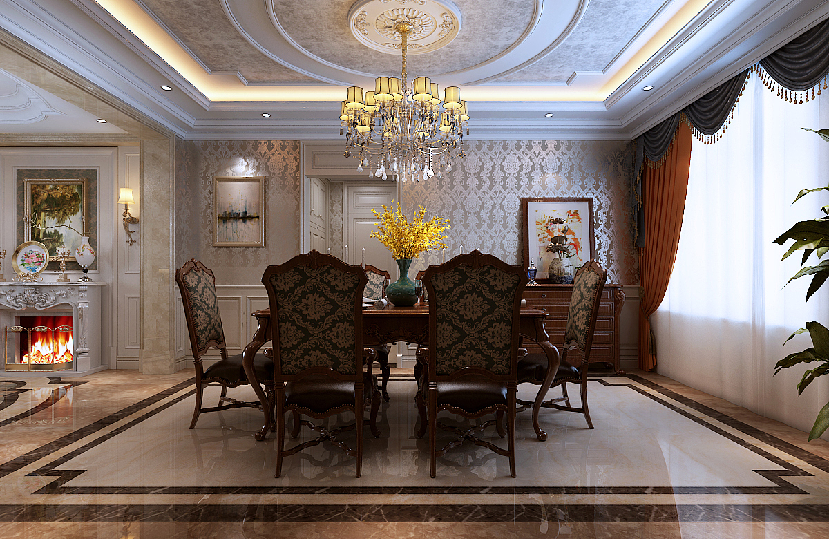石家庄融创中心217平米简欧风格装修效果图
