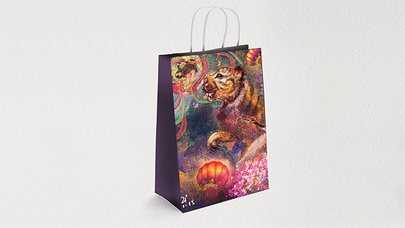 岩彩作品——虎年大吉系列(整理)