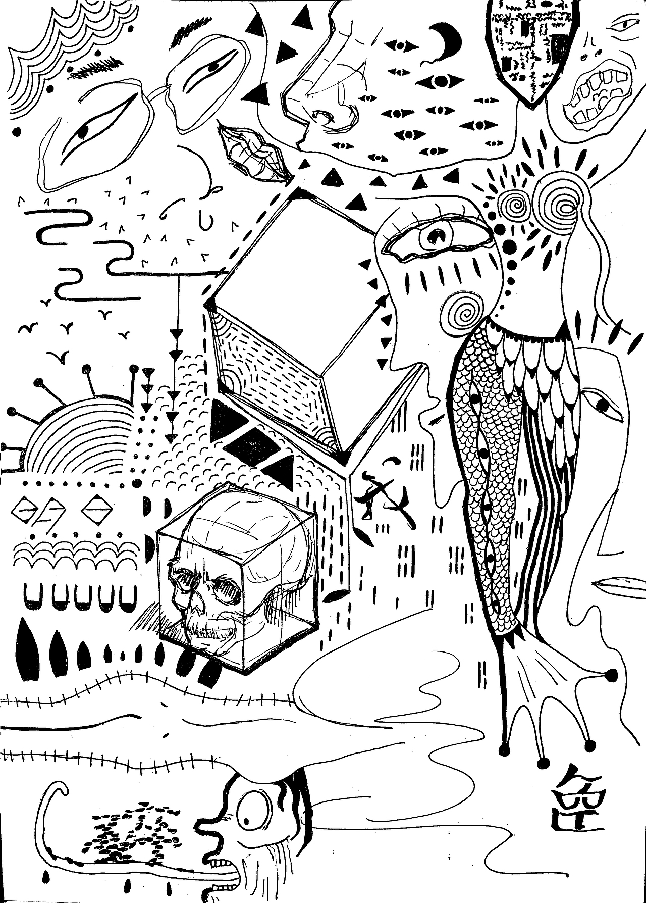 黑白系列插画与海报