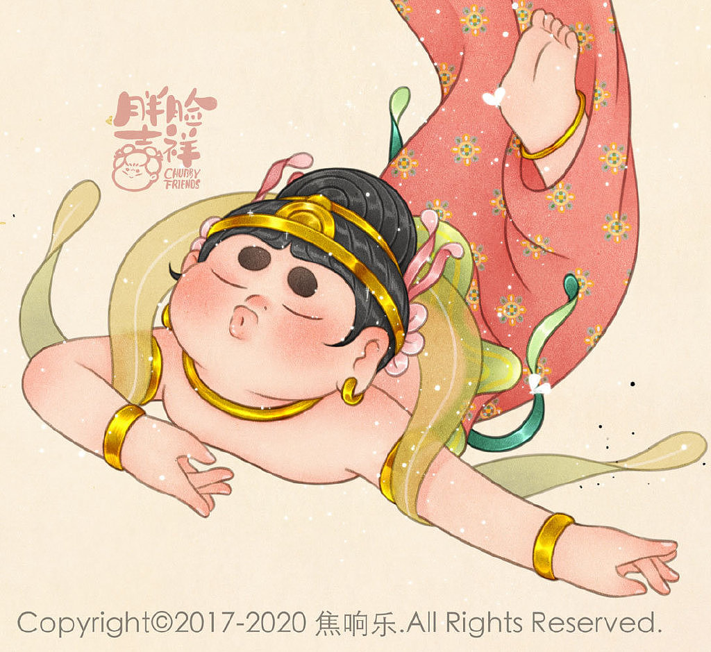 飞天系列+唐仕女系列(2020年第四季度总结)(图ZMjM3ODE4MTc2) - 创作习作 - 站酷设计师焦响乐原创素材 - 站酷ZCOOL
