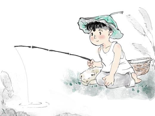 水墨风教材插画