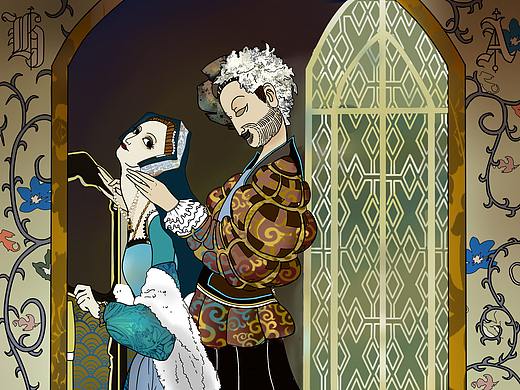 亨利八世與王后（個人主頁-ZMzg0NjY2NzY=） - 創(chuàng)作習作 - 站酷設計師pyuki菜雞原創(chuàng)素材 - 站酷ZCOOL