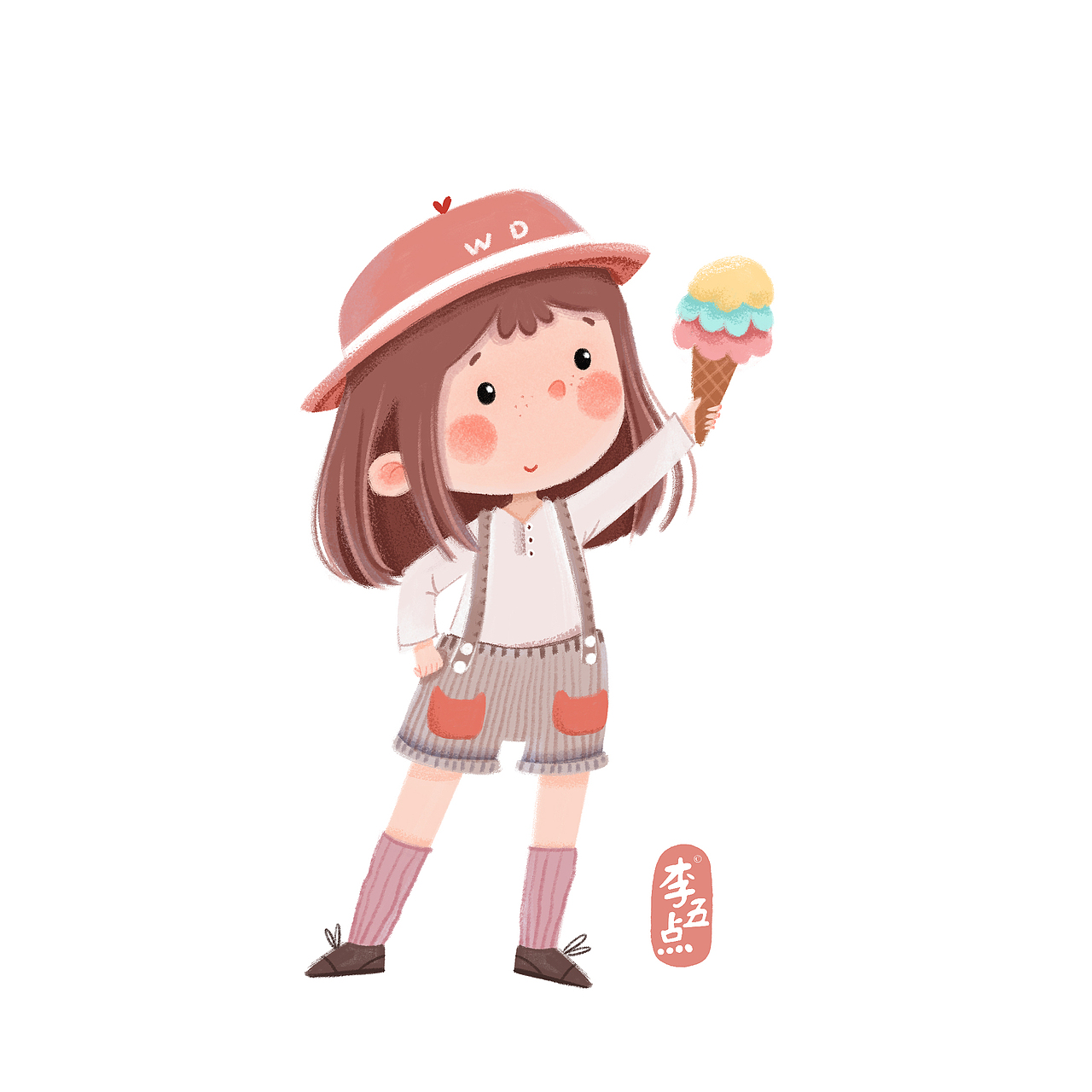 一组可爱的女孩子（图ZMTU2MzQyNjIw） - 儿童插画 - 站酷设计师李五点zka原创素材 - 站酷ZCOOL