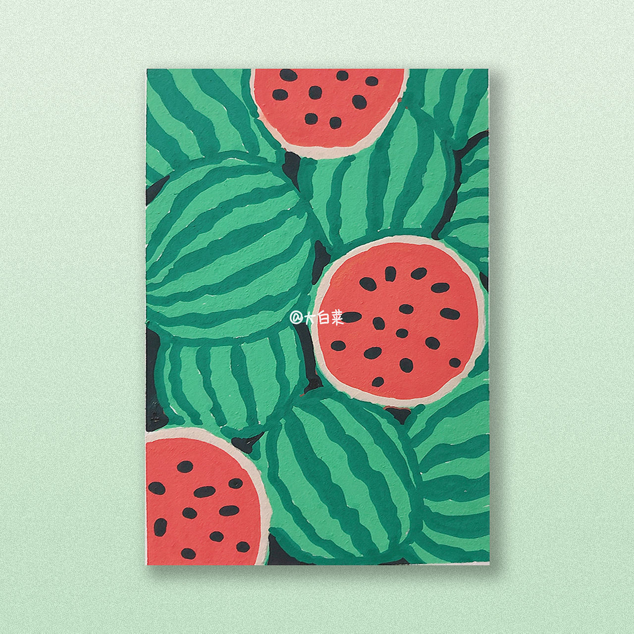 五彩斑斓的水果儿们——丙烯马克笔|插画|商业插画|大白菜g_原创作品