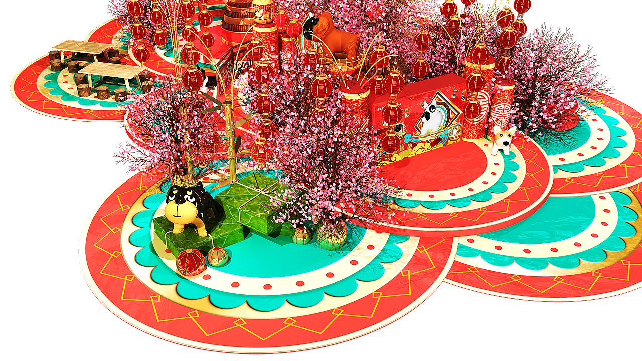 Hangzhou Grandcanalplace CNY Deco（图ZMTM1MTYzMzU2） - 景观设计 - 站酷设计师Brucelllf原创素材 - 站酷ZCOOL