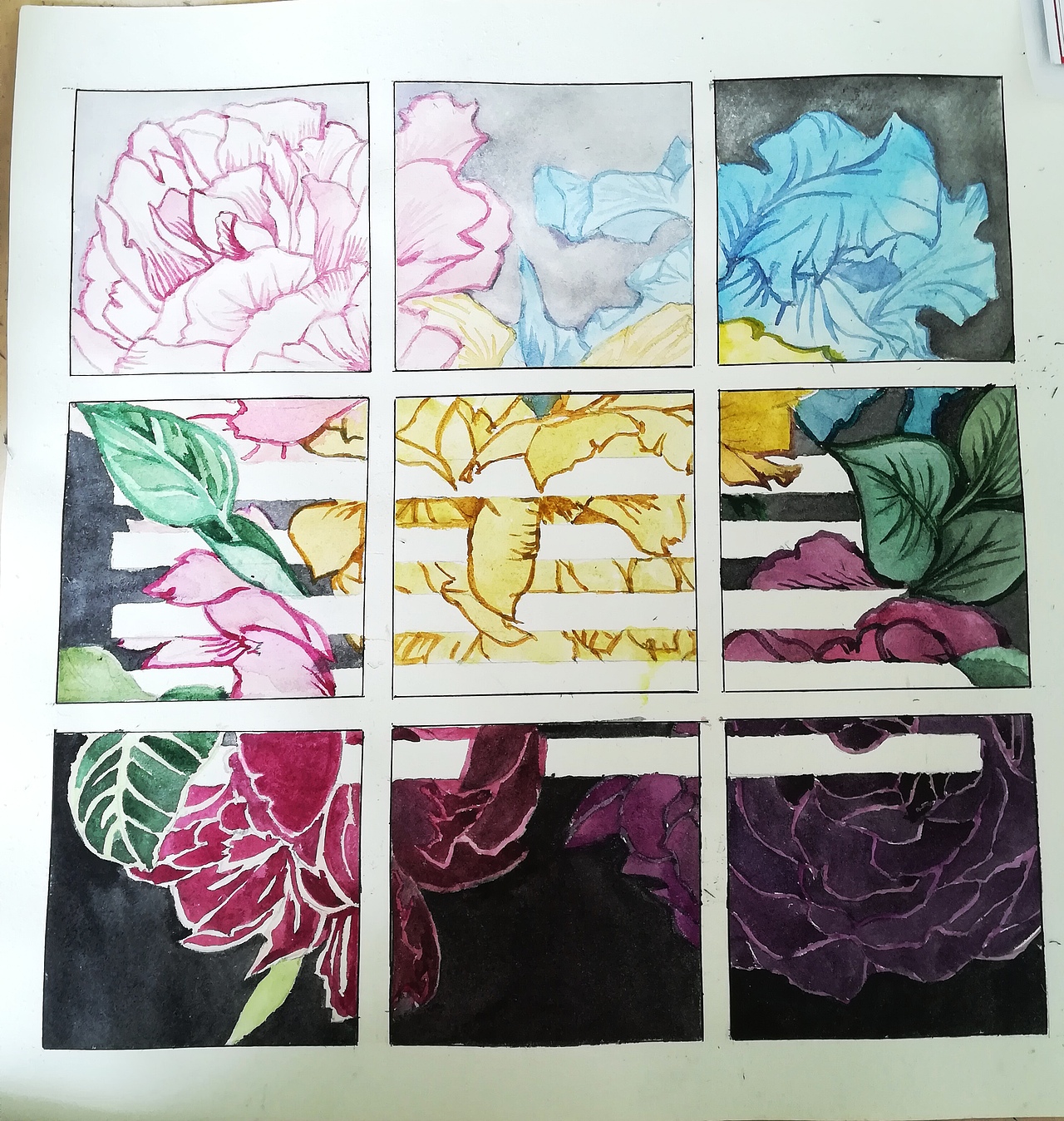 分享收藏画.水彩16y平面作业平面作业g.