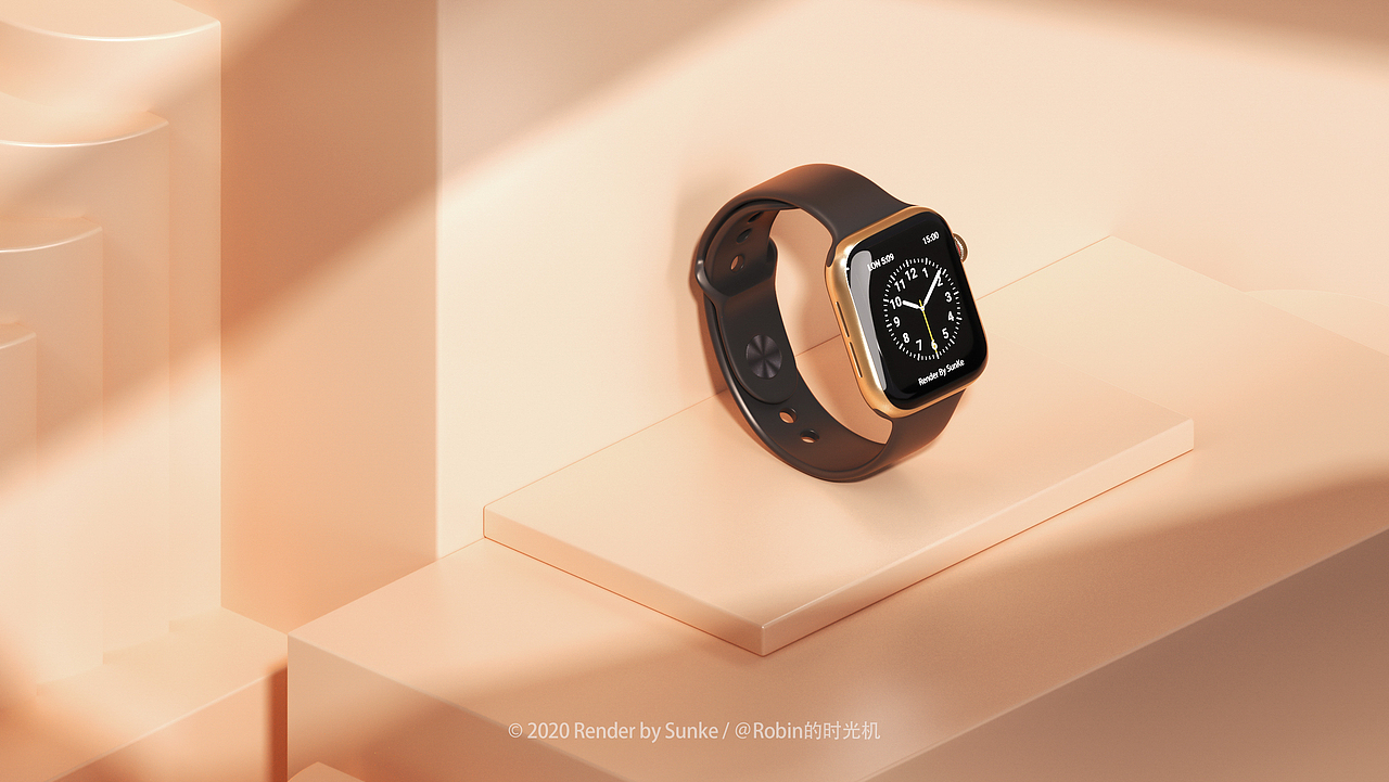 产品表现 | apple watch 苹果智能手表场三维场景渲染
