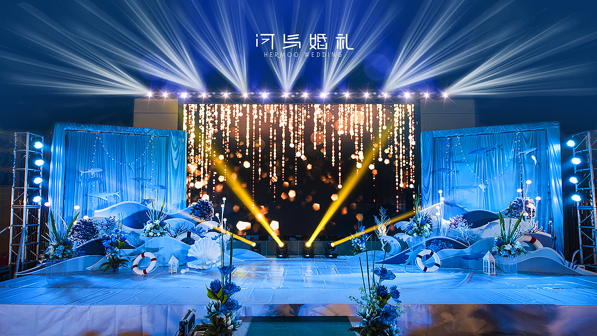 河马婚礼｜海洋主题婚礼（蓝色＋白色）（图ZMTM3ODkwMzE2） - 人文/纪实摄影 - 站酷设计师河马婚礼原创素材 - 站酷ZCOOL