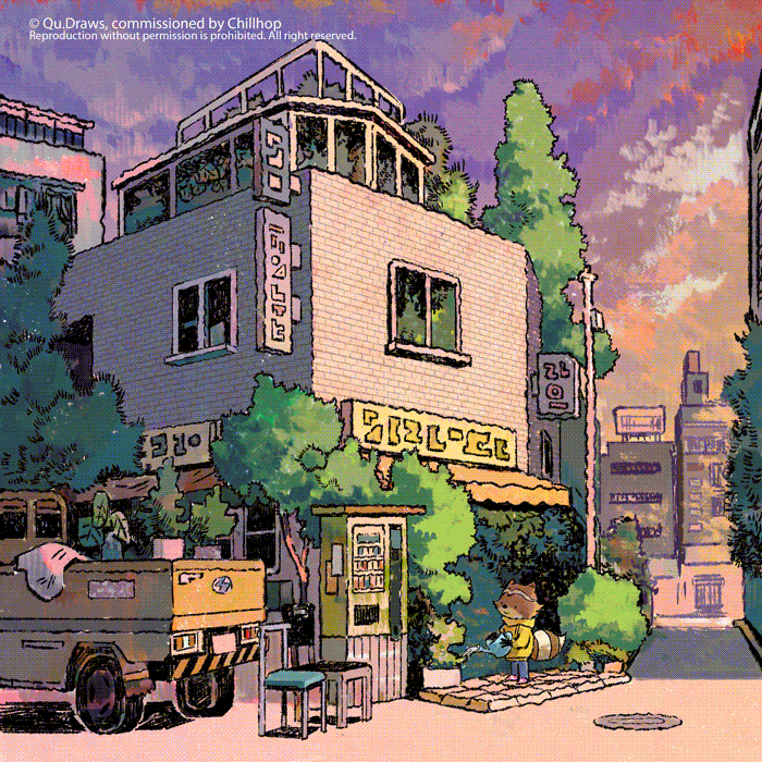 LOFI Music 动态插画 Chillhop（图ZMjI0NjQ0MTM2） - 商业插画 - 站酷设计师天然_Tianran原创素材 - 站酷ZCOOL