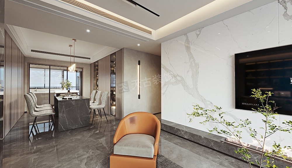 龙湖舜山府二期137平米户型装修,轻奢风格设计