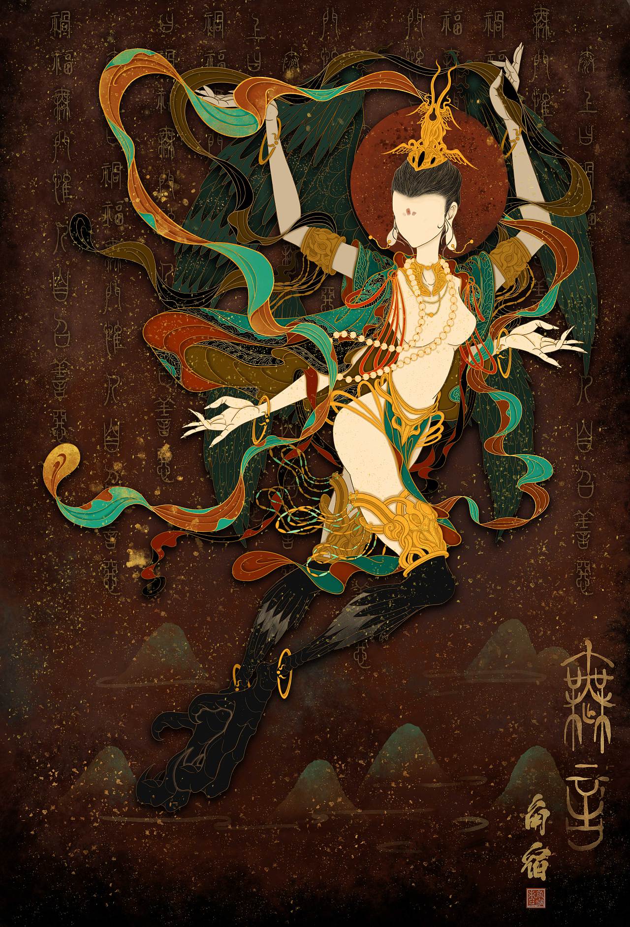 《归尘·无言》（图ZMjI0NTYyMjI4） - 商业插画 - 站酷设计师一个角宿原创素材 - 站酷ZCOOL