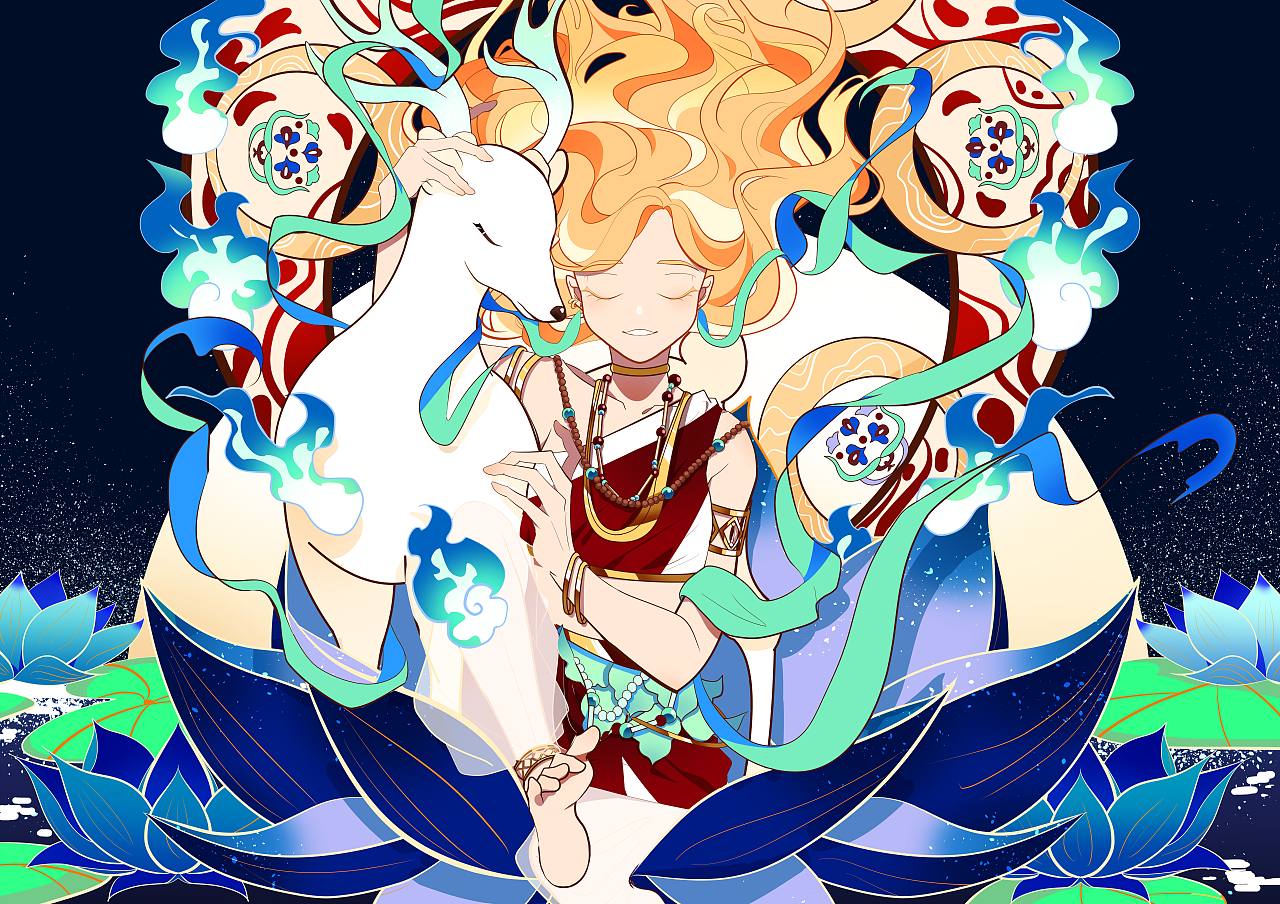 莲（图ZMjU4MTI2MTk2） - 商业插画 - 站酷设计师momodaro原创素材 - 站酷ZCOOL